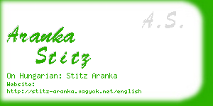aranka stitz business card